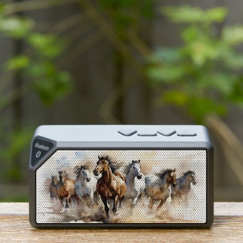 Wild Mustang Horses Equestrian Wild West Bluetooth Speaker