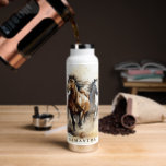 Wild Mustang Horses Equestrian Wild West Water Bottle<br><div class="desc">Wild Mustang Horses Equestrian Wild West Water Bottle with custom name or other text.</div>