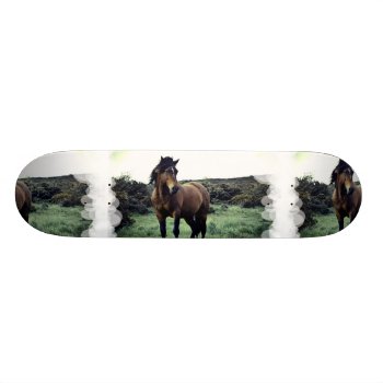 Wild Mustang Skateboard by HorseStall at Zazzle