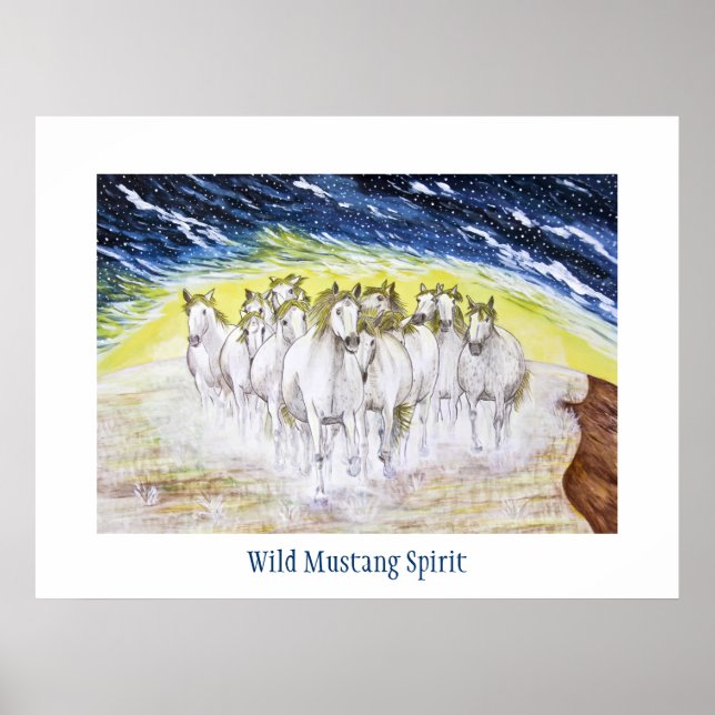 Wild Mustang Spirit Poster (Front)