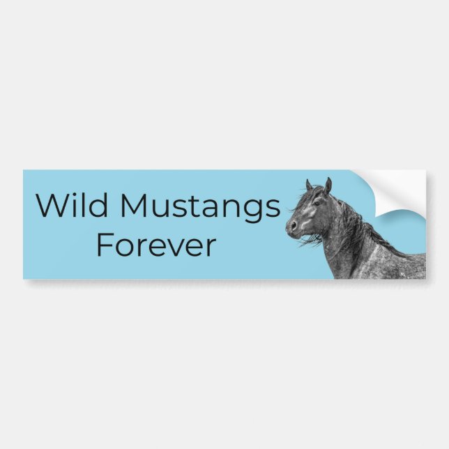Wild Mustangs Forever Bumper Sticker (Front)