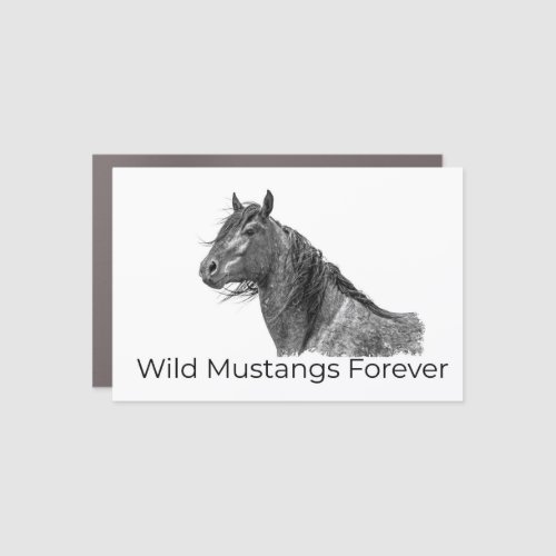 Wild Mustangs Forever Car Magnet