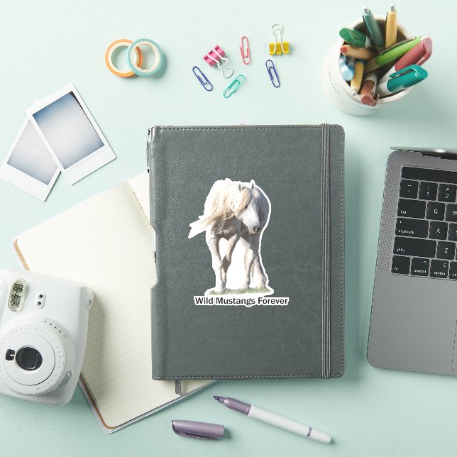 Wild Mustangs Forever Old Man Sticker (iPad Cover)