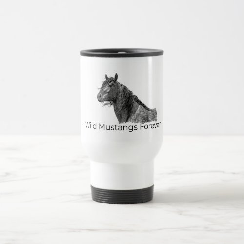 Wild Mustangs Forever Travel Mug