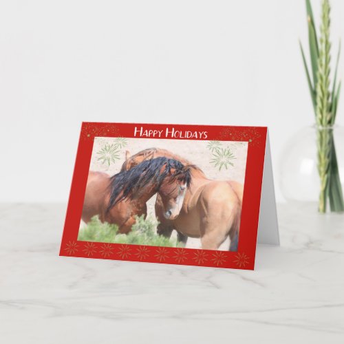 Wild Mustangs Holiday Card