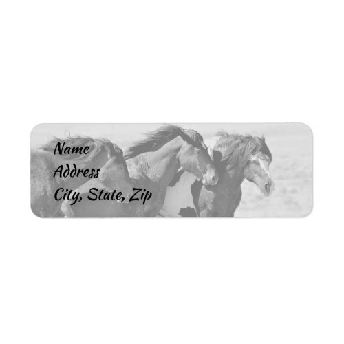 Wild Mustangs of the West Address Label