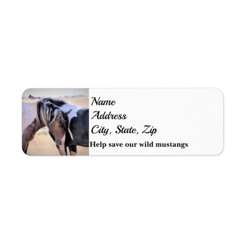 Wild Mustangs of the West Address Label