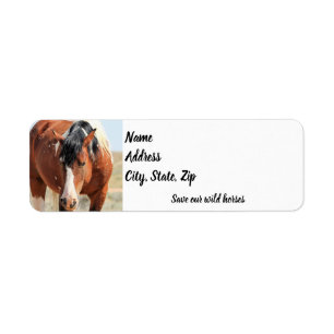 Wild Mustangs of the West Address Label
