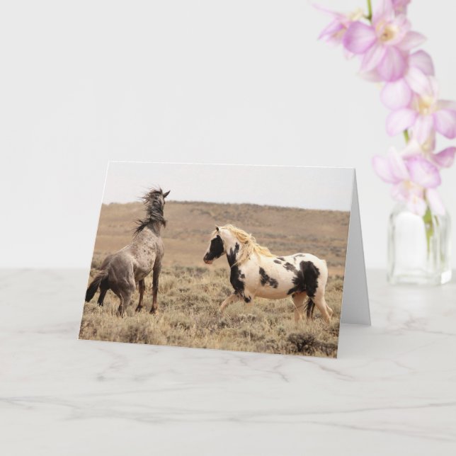 Wild Mustangs of the West Card (Orchid)
