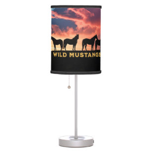 Wild Mustangs on the Horizon Table Lamp