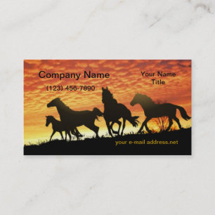 Wild Mustangs Sunset Business Card
