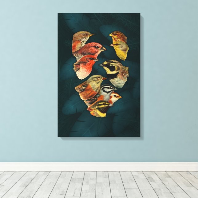 Wild Nature Birds of a Feather Canvas Print (Insitu(Wood Floor))