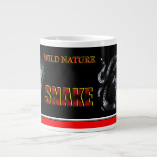 WILD NATURE - black SNAKE design collection Giant Coffee Mug