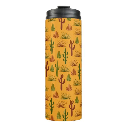 Wild Nature Cactus Bushes Pattern Thermal Tumbler
