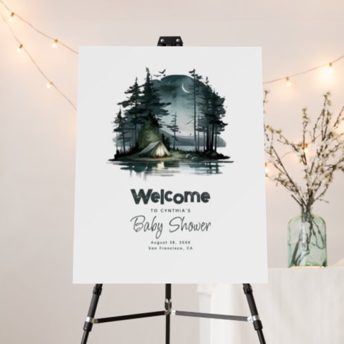 Wild Nature Camping Night Inspired Welcome Sign