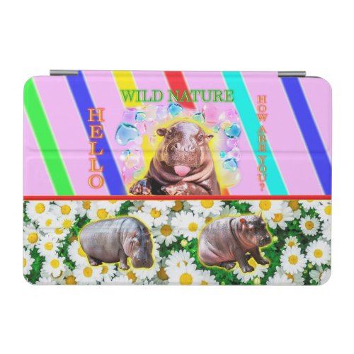 WILD NATURE HIPPO design collection iPad Mini Cover