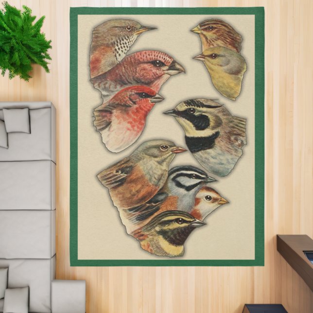 Wild Nature Portrait of a Birds Rug (Insitu (Indoor 2))