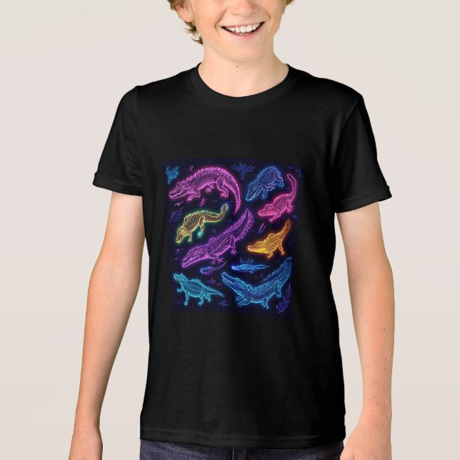 Wild Neon Gator T-Shirts – Bold, Funky, and Fierce (Front)
