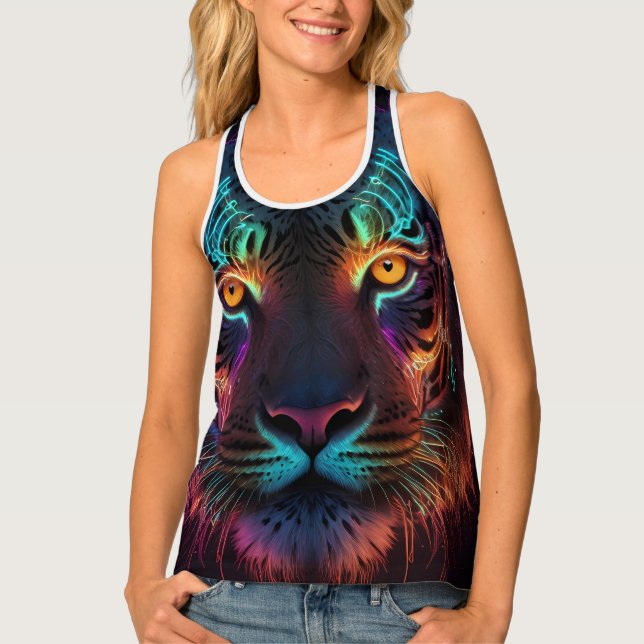 Wild Neon Natures Tiger Tank Top (Front)