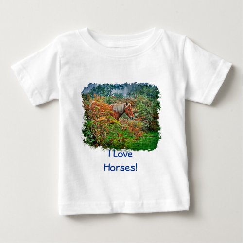 Wild New Forest Pony Horse_lovers Gift Baby T_Shirt