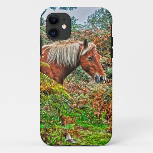 Wild New Forest Pony Horse_lovers Gift iPhone 11 Case