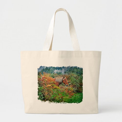 Wild New Forest Pony Horse_lovers Gift Large Tote Bag