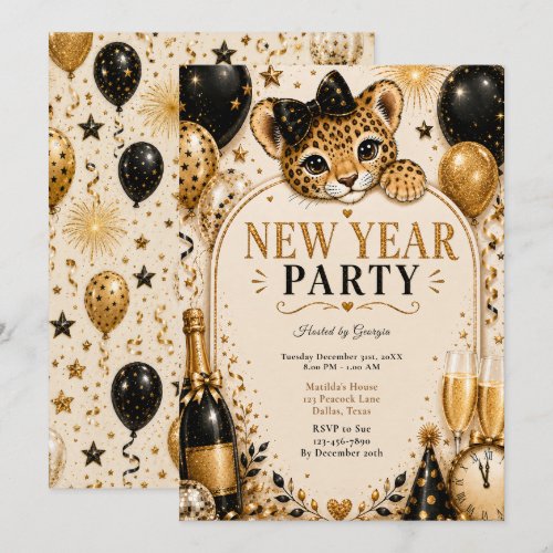 Wild New Year Party Invitation