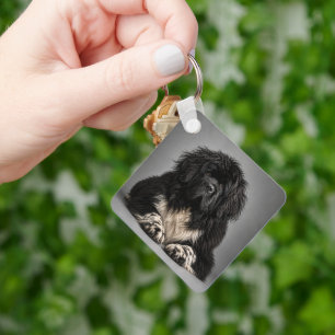 Wild Newf Hair, Don't Care Keychain