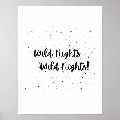 Wild Nights Emily Dickinson Poster