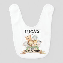 Wild One 1st Birthday  Baby Bib