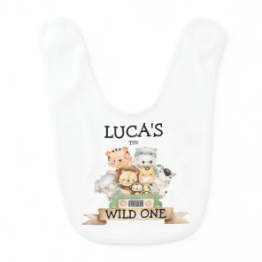Wild One 1st Birthday Baby Bib