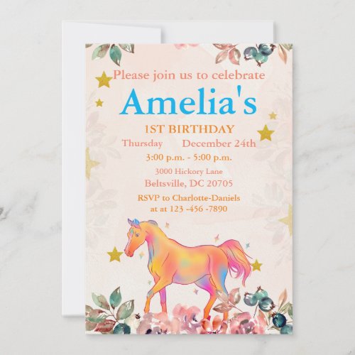 Wild One 1st Birthday Invitation