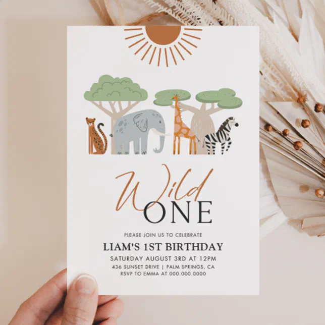 Wild One 1st Birthday Invitation Zazzle