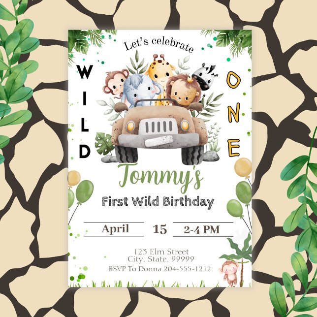 Wild One 1st Birthday Invitation (Creator Uploaded)