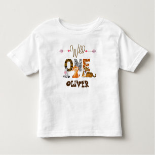Wild One 1st Birthday Jungle Baby Toddler T-shirt