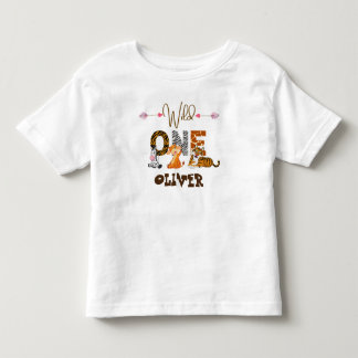 Wild One 1st Birthday Jungle Baby Toddler T-shirt