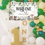 Wild One 1st Birthday | King of Things Welcome Banner<br><div class="desc">Welcome your birthday guests with your own welcome banner. This fun theme is perfect for any celebration. The Party Animal theme is inspired by safari and wild animals and features a fun mix of animals that are sure to be a hit at any birthday party. Simple and sweet these designs...</div>