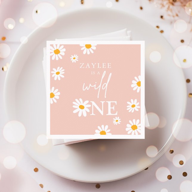 Wild One 1st Birthday Party Bohemian Groovy Decor Napkins (Creator Uploaded)