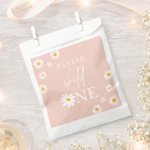 Wild One 1st Birthday Party Bohemian Retro Daisy Favor Bag