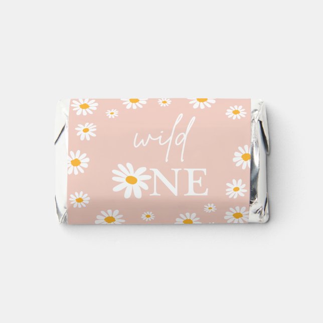 Wild One 1st Birthday Party Bohemian Retro Daisy Hershey's Miniatures (Front)