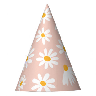 Wild One 1st Birthday Party Boho Blush Pink Daisy  Hat