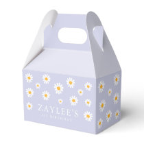Wild One 1st Birthday Party Boho Periwinkle Daisy Favor Boxes