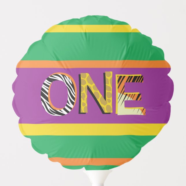 Wild One 1st Birthday Party Safari Balloon (Front)