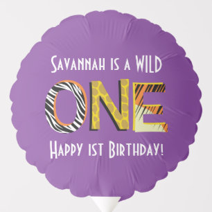 Wild One 1st Birthday Party Safari Balloon