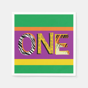 Wild One 1st Birthday Party Safari Napkins
