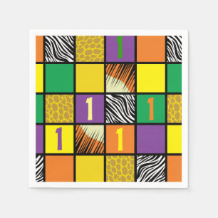 Wild One 1st Birthday Party Safari Napkins