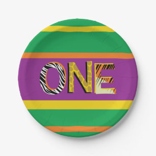 Wild One 1st Birthday Party Safari Paper Plates
