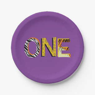 Wild One 1st Birthday Party Safari Paper Plates