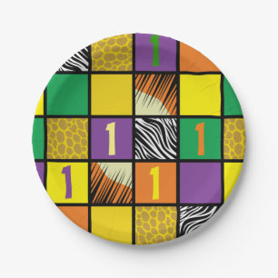 Wild One 1st Birthday Party Safari Paper Plates