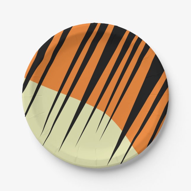 Wild One 1st Birthday Party Safari Paper Plates (Front)